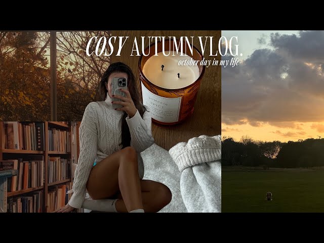 productive autumn day 🍂| cosy october vlog, trying new healthy habits, fake tan routine loving tan
