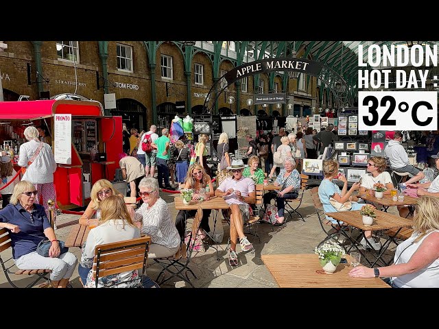London City Street Walking Tour | Hot Day in Central London 2023 | London Summer Walk [4K HDR]