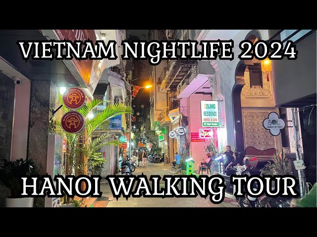 Vietnam Nightlife 2024 - Hanoi Walking Tour 31-min with Captions & Natural Sound