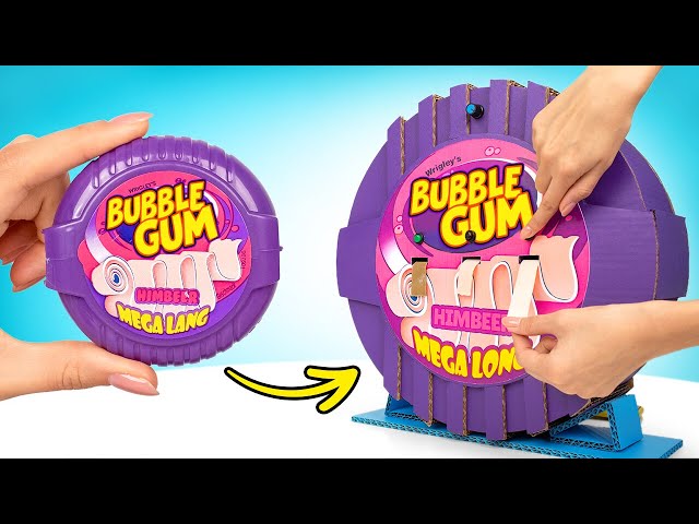 Bubble Gum Dispenser From Cardboard