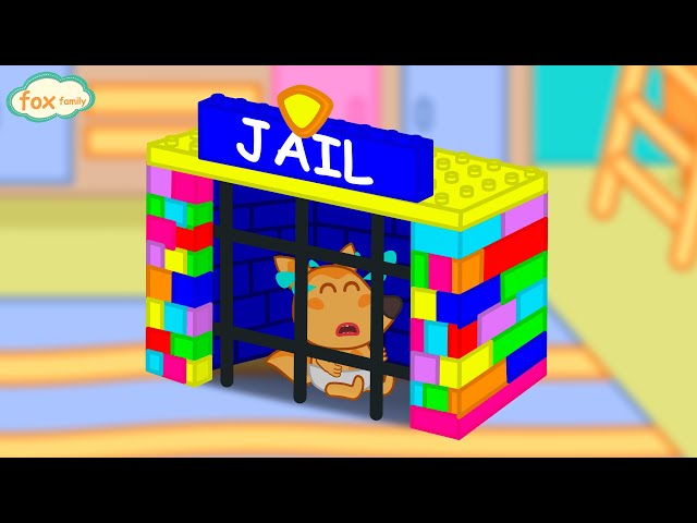 Baby Lucia, Let's Play Funny Challenge with Colorful Lego Jail. Fox Family funny Stories for kids