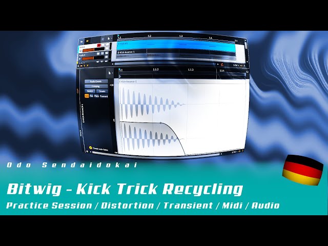 Bitwig - Kick Trick Recycling - Midi Audio Clipping Transients | deutsch