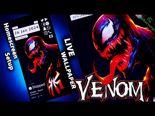 VENOM - Live Wallpaper + Homescreen setup - Customize - EP190 (Spiderman Venom Nova theme)