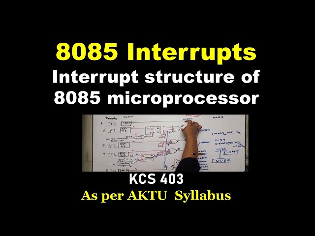 Unit 2 L17.2  | 8085 Interrupts | interrupt structure of 8085 microprocessor