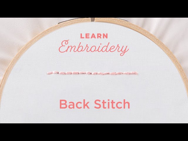 Embroidery 101:  How to Embroider a Back Stitch
