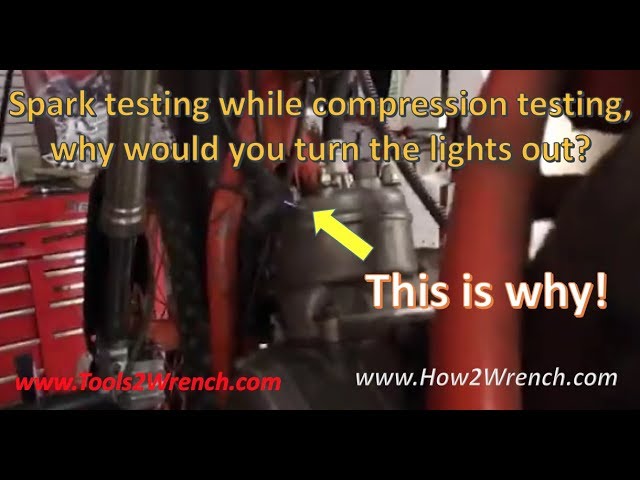 Why do a compression test with the lights out?