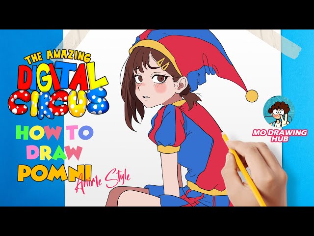 How to Draw Pomni with Anime style II The Amazing Digital Circus