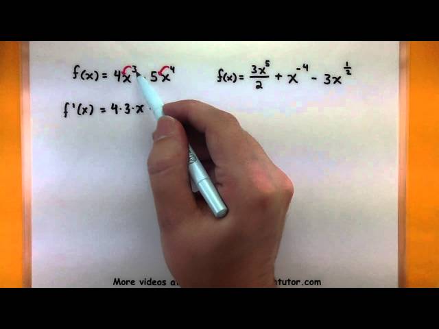 Calculus - How to find the derivative of a function using the power rule