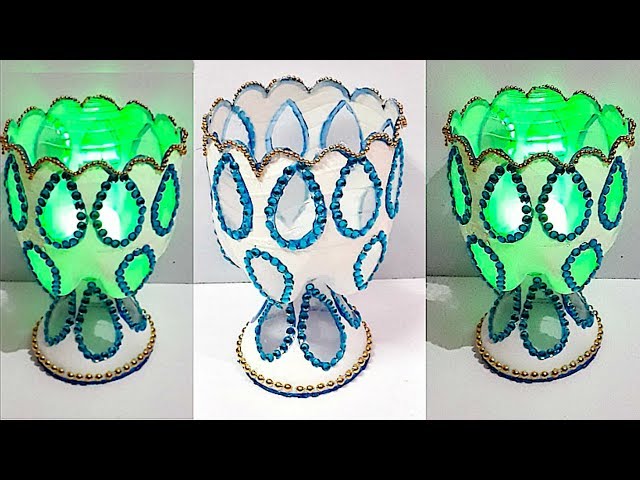 How to make Tealight candle holder from plastic bottle |Diwali decoration ideas |Best out  Of Waste