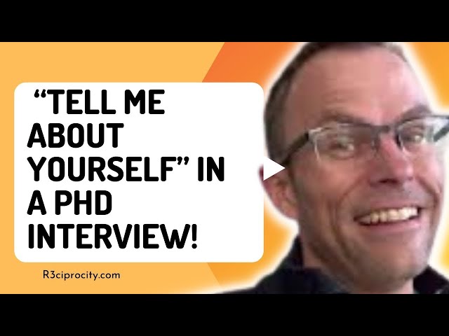 “Tell Me About Yourself” In A PhD Interview. #phd #interview