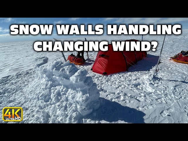 How To Handle Changing Wind With Snow Walls Winter Camping (4k UHD) #wintercamping