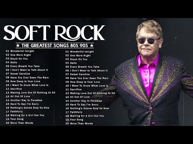 Elton John, Michael Bolton, Phil Collins,Bee Gees, Eagles, Foreigner 📀 Soft Rock Ballads 80s 90s #2