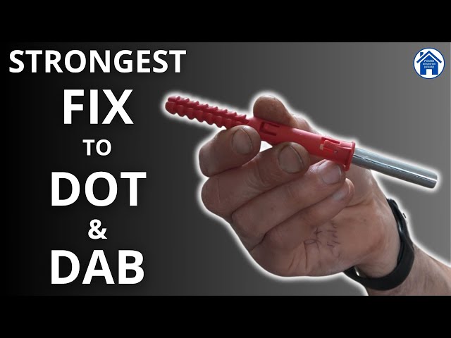How to FIX to DOT & DAB PLASTERBOARD. Strongest plasterboard fixing. Corefix plug & screws.