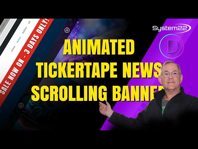 Divi Theme Animated Tickertape News Scrolling Banner