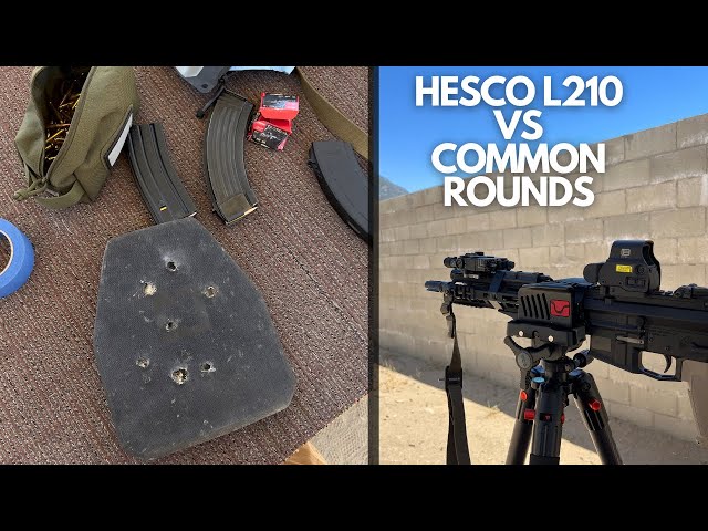 Hesco L210 shot with common rounds