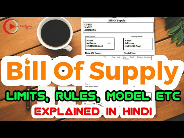 ✔ Bill Of Supply under Gst Composition scheme (levy), Invoice Rules, Format/Model Explained in hindi