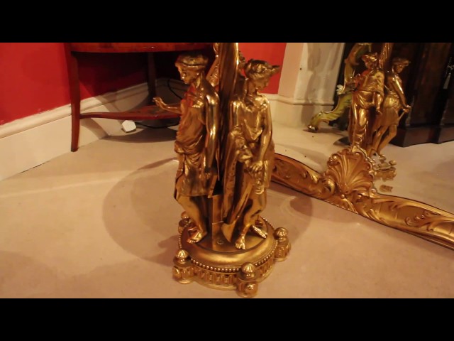 Antique Figural Group Ormolu & Marble Occasional Table