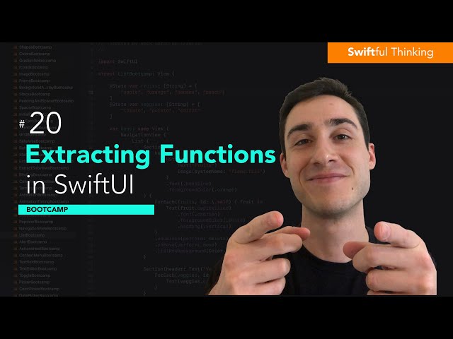 Extracting functions and subviews in SwiftUI | Bootcamp #20