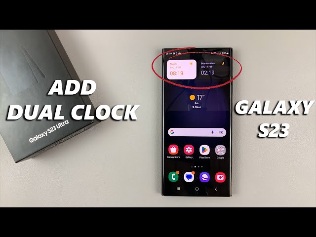 How To Add Dual Clock On Samsung Galaxy S23/S23+/S23 Ultra