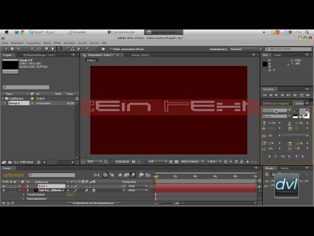 DieVideoLeuchten - Adobe After Effects - Grundlagen TEIL2/4