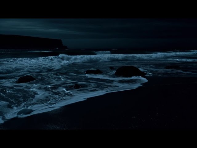 Wave Goodnight: Ocean Waves for Tranquil Sleep | Dark Screen Serenity