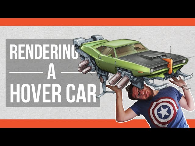 How to render a Hover Car in Autodesk Sketchbook