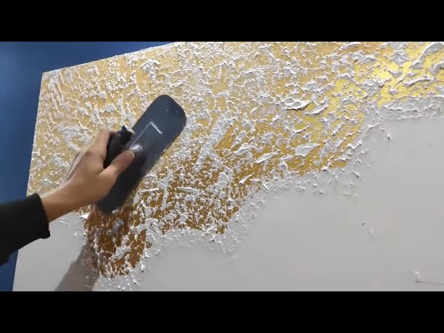 Do you have wall putty? Watch 3 ways to make an amazing and unique wall decoration 😲🔥