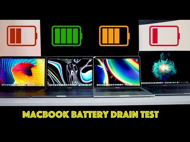 2020 MacBook Battery Drain Test / MacBook Air vs Base 13-Inch MBP vs 4 USB-C 13" MBP vs. 16 Inch MBP