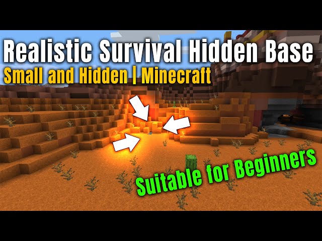 Realistic Survival Hidden Base | Small and Simple| Minecraft