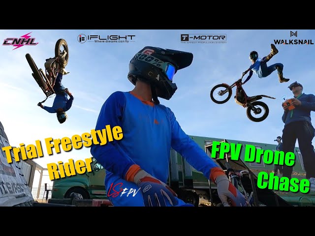 FPV Drone Chase "Romain Chalier" Trial Freestyle Rider - LS FPV / Yo2B Production