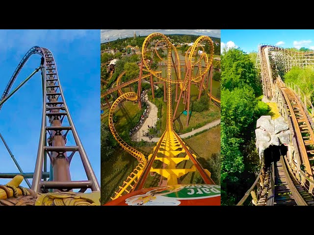 Every Roller Coaster At Parc Asterix! Toutatis Edition! 2023 Front Seat POVs 4K
