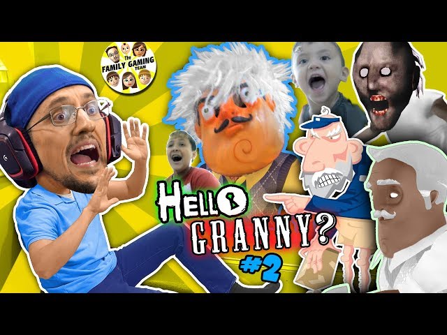 HELLO GRANNY in our HOUSE!!! FGTEEV ❤️'s GRANNY BABE! Hello Neighbor Granny's House Mod Game #2