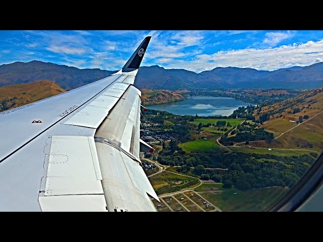 STUNNING APPROACH! Landing @ Queenstown Airport, ZQN - Air New Zealand Airbus A321