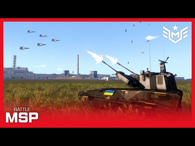 Ukraine Anti-Air System Defend Russian Jets Attacking Zaporizhia Nuclear Power Plant - ArmA 3