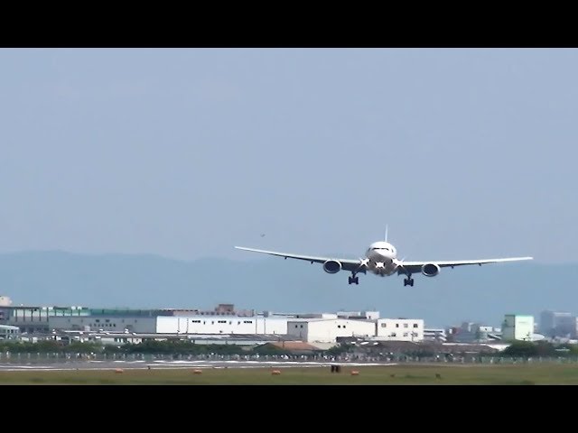 【プロの技】横風着陸集（クラブ姿勢）小型機から大型機まで　伊丹空港