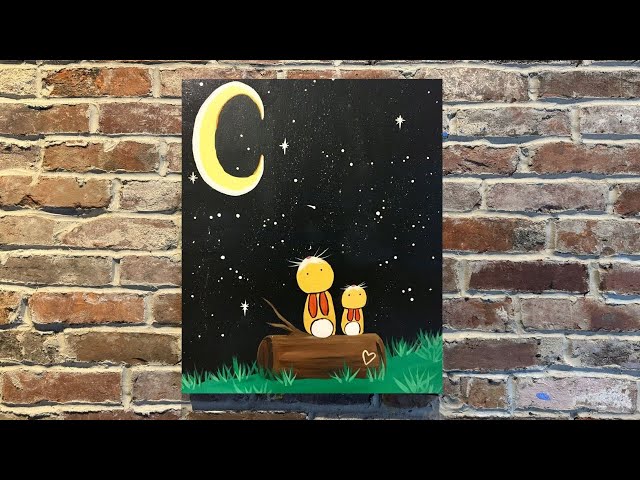 Stargazing Bunnies: A Magical Acrylic Painting Tutorial for Beginners
