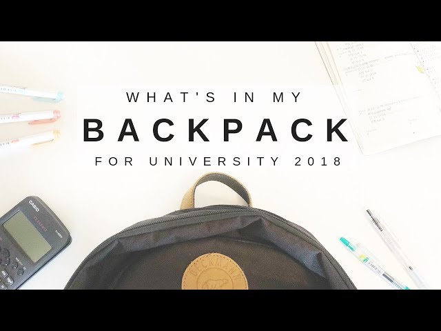 What's in my backpack - University 2018 | studytee