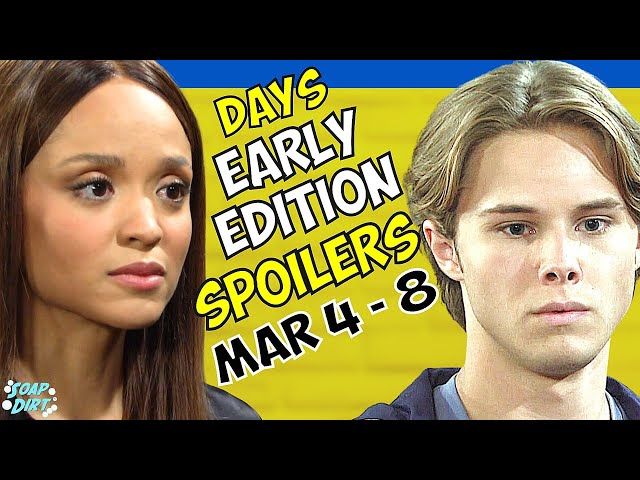 Days of our Lives Early Weekly Spoilers March 4-8: Tate Twist & Lani Frets #dool #daysofourlives