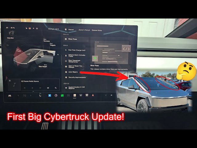 Cybertruck Update 2024.8.4. *AUTO WIPERS*