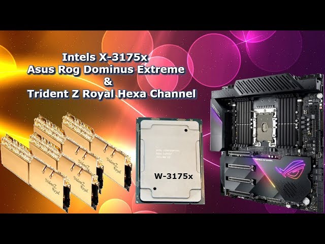 Intels W-3175x, Asus Dominus & G.Skillz Trident Royal TNU EP27