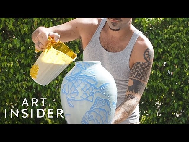 How This Artist Uses Wax Resist To Combine Painting And Pottery