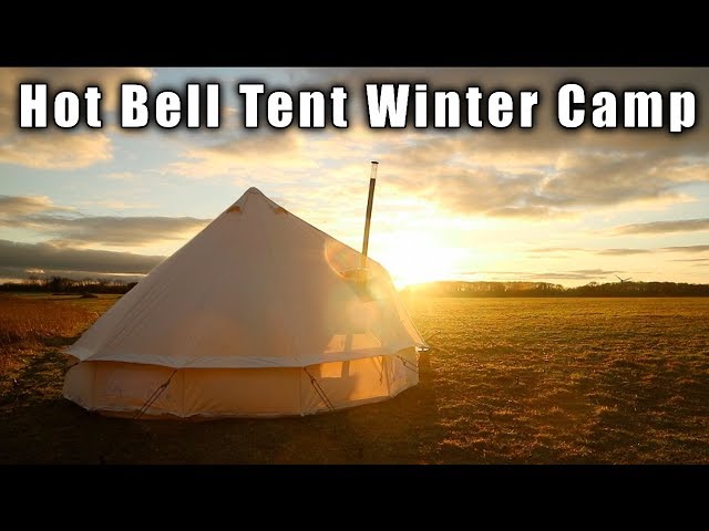 Windy Winter Hot Tent Camping