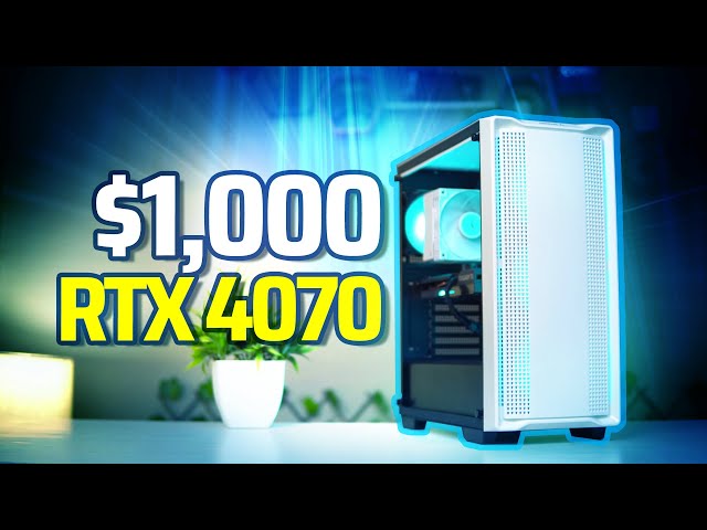 RTX 4070 White Gaming PC in 2024 for $1000! 😉🔥
