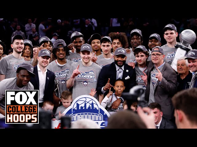 UConn Huskies' trophy ceremony following 2024 Big East Tournament championship win | CBB on FOX