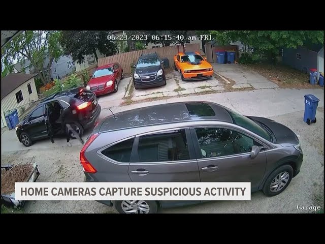 Suspicious activity caught by home security camera in Grand Rapids