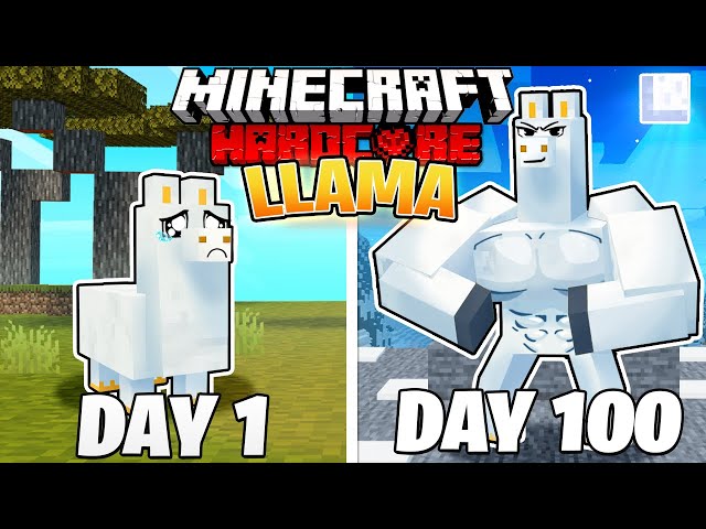 I Survived 100 DAYS as a LLAMA in HARDCORE Minecraft!