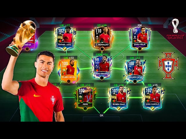 I Built Best Portugal Squad 2022 World Cup - FIFA Mobile