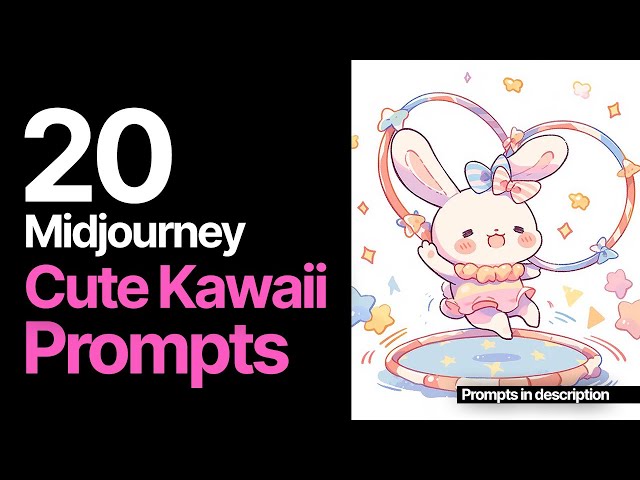 20 Midjourney Cute Kawaii Prompts (Prompts in description)
