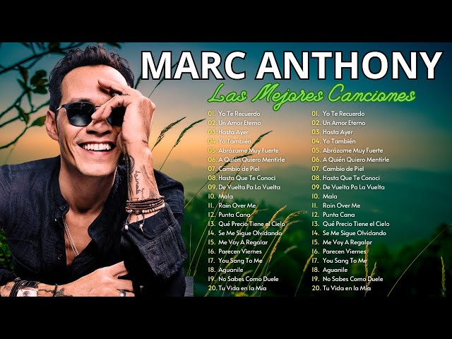 Marc Anthony Mix Exitos (2024) ~ Mejores Canciones ~ Top 30 Super Éxitos Salsa Románticas Mix 2024