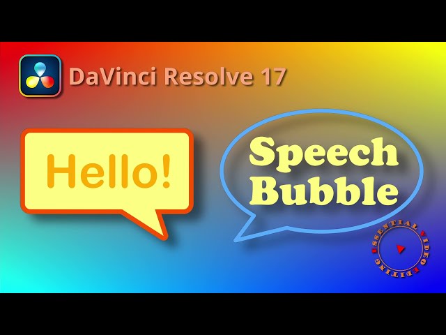 Create and Reuse Speech Bubble Macro Templates with Fusion 2D Shapes in DaVinci Resolve